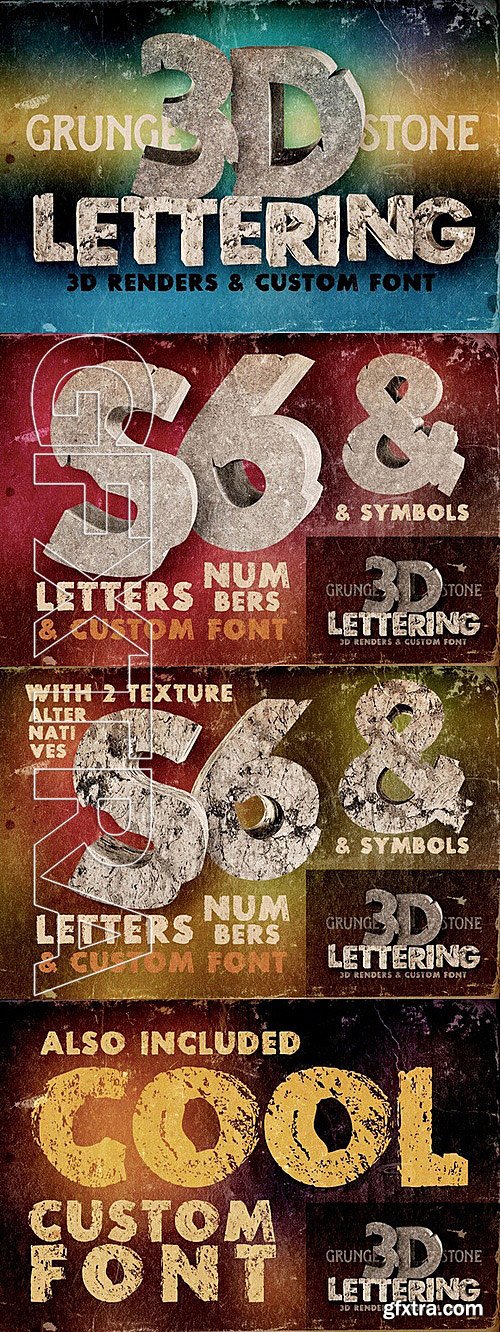 CM - Stone - 3D Lettering + Font 308392