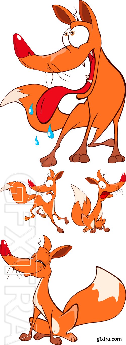 Stock Vectors - Young fox cartoon