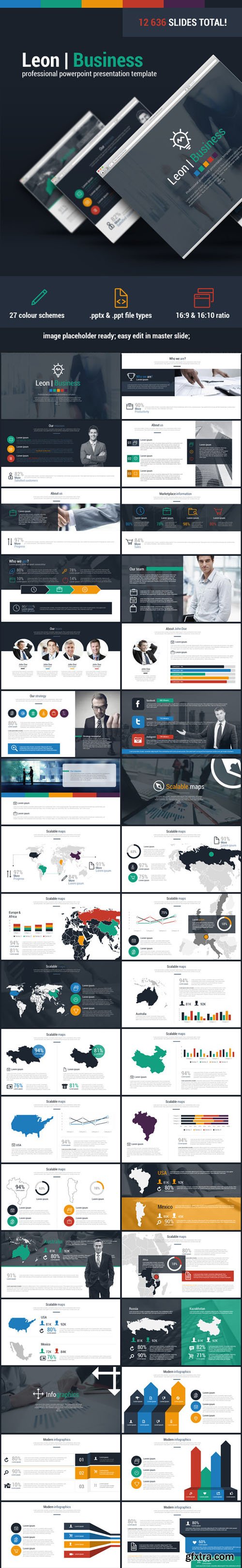 Graphicriver - Leon Business Powerpoint Presentation Template 11084650