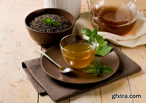 Delicious Green Mint Tea - 5 UHQ JPEG