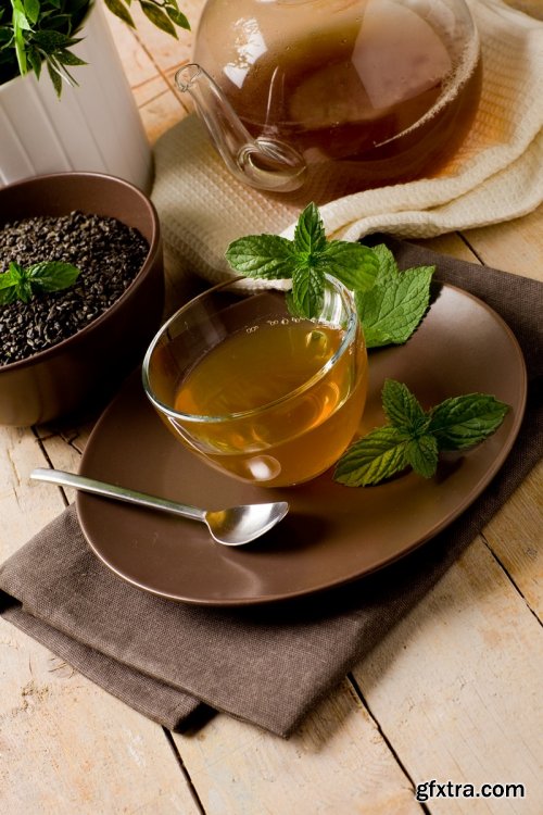 Delicious Green Mint Tea - 5 UHQ JPEG