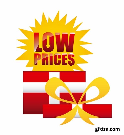 Collection of vector discount sale sticker picture advertising poster 25 Eps