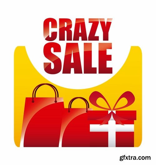 Collection of vector discount sale sticker picture advertising poster 25 Eps