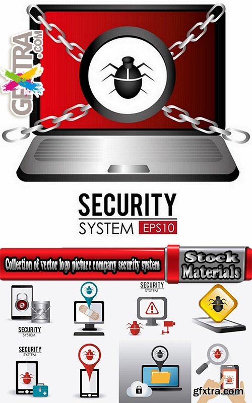 Collection of vector logo picture business icon company security system 25 Eps