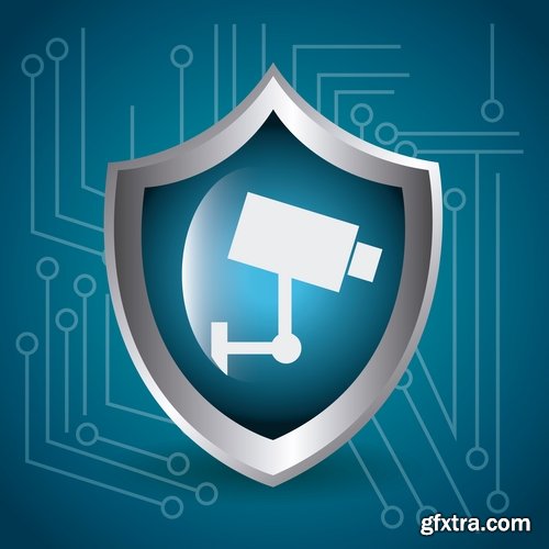 Collection of vector logo picture business icon company security system 25 Eps