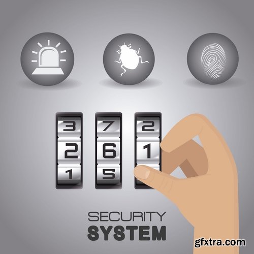 Collection of vector logo picture business icon company security system 25 Eps