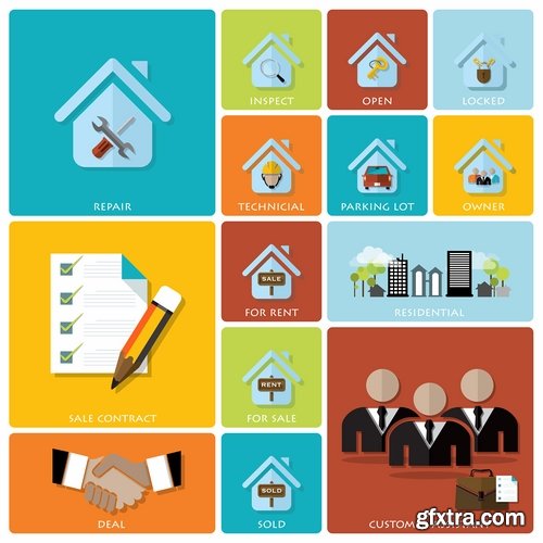 Collection of vector image conceptual business infographics #3-25 Eps