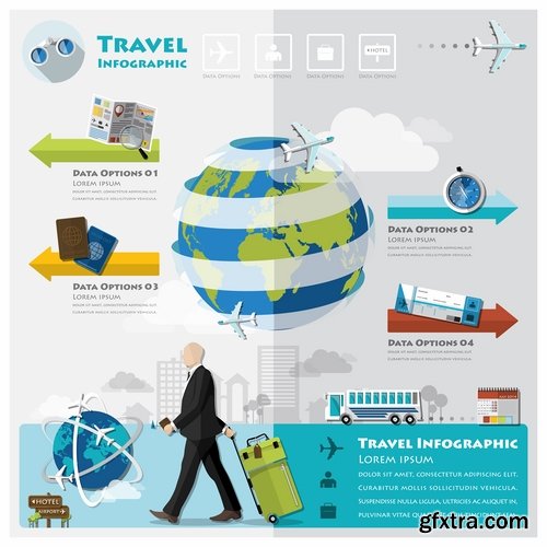 Collection of vector image conceptual business infographics #3-25 Eps