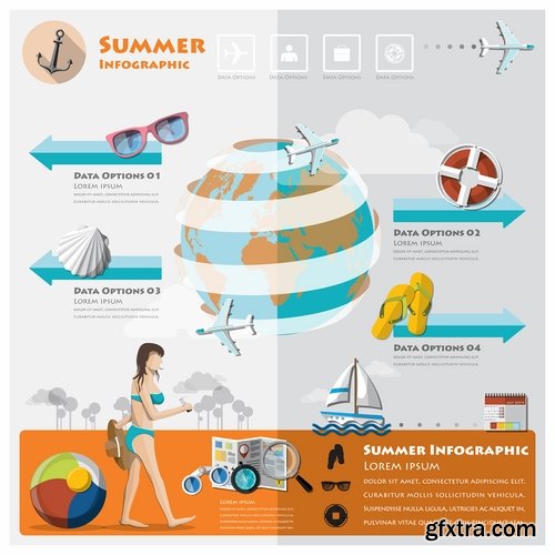 Collection of vector image conceptual business infographics #3-25 Eps