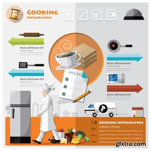 Collection of vector image conceptual business infographics #3-25 Eps