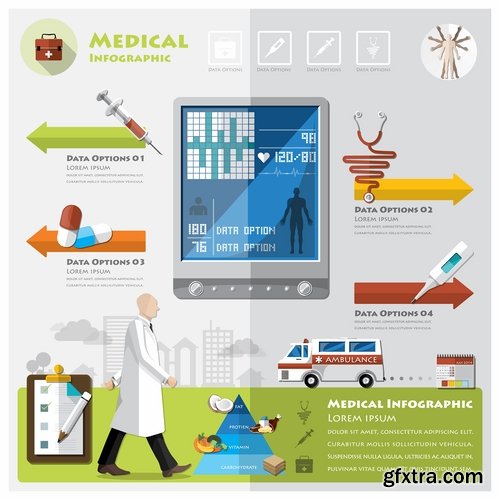 Collection of vector image conceptual business infographics #3-25 Eps