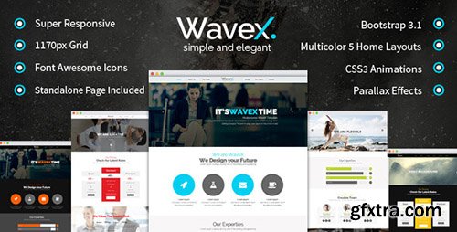 ThemeForest - WaveX - One Page Parallax - 8077453