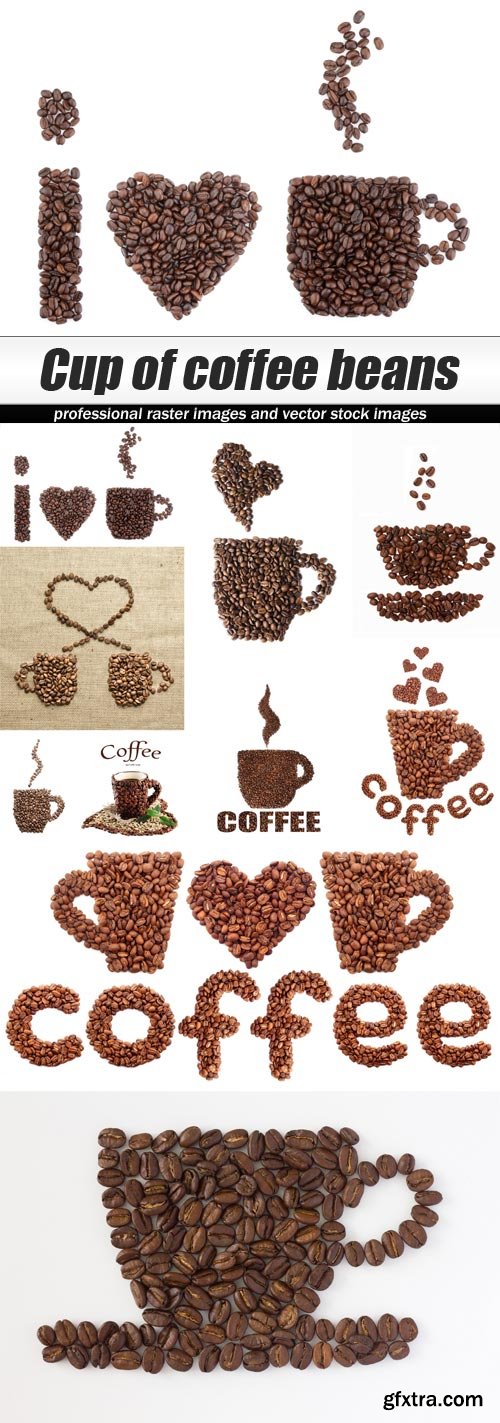 Cup of coffee beans