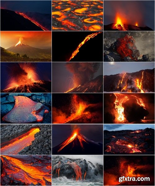 Collection of volcano lava molten rock mountain explosion 25 HQ Jpeg