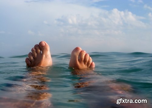 ollection of people\'s feet in the water landscape sea vacation beach sand trace 25 HQ Jpeg