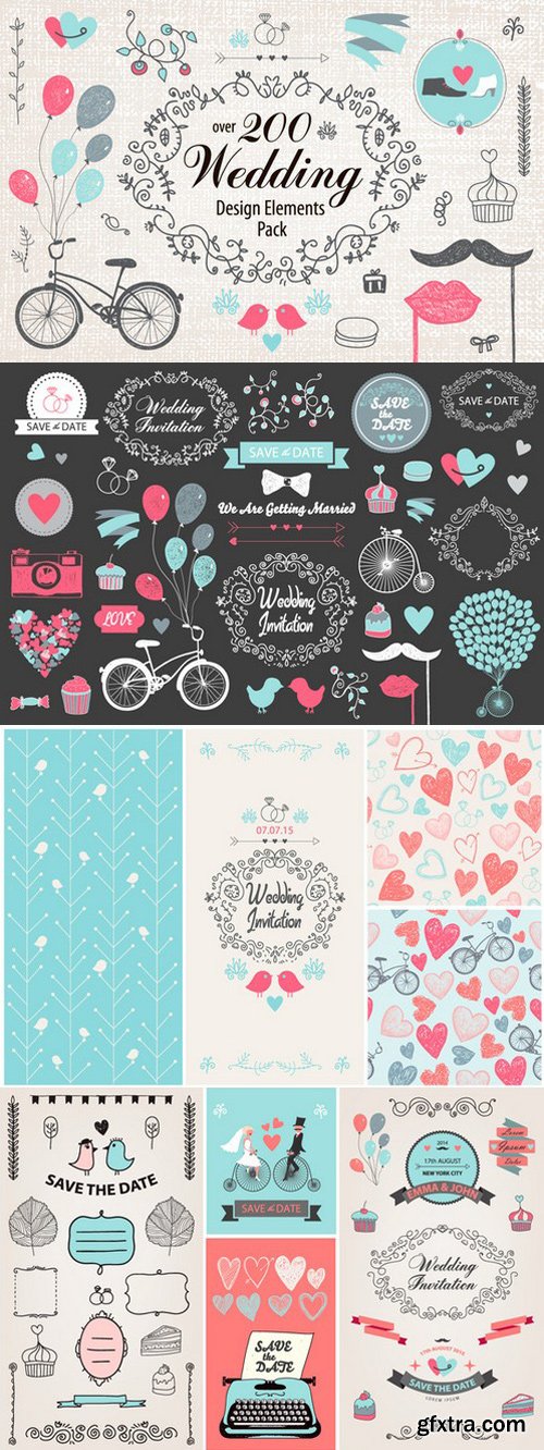 CM - Over 200 Wedding Elements Pack 308424