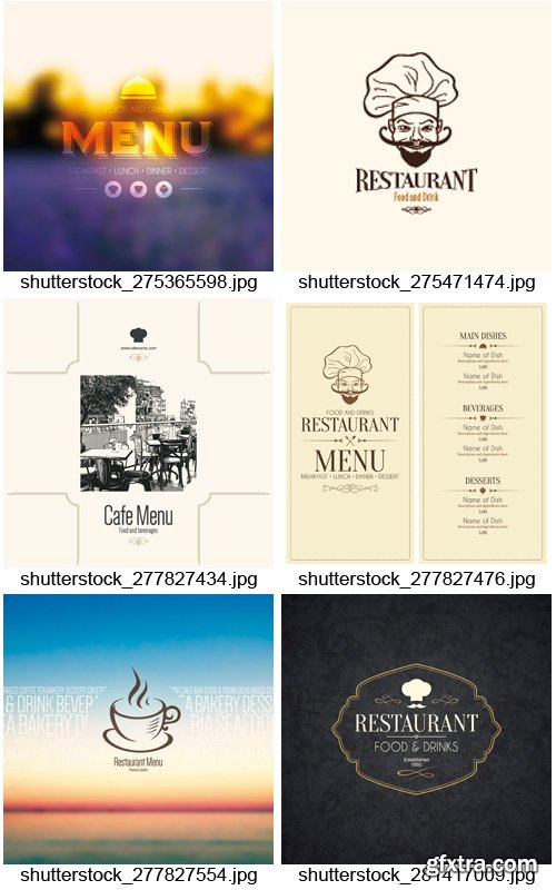 Amazing SS - Menu for Restaurant 6, 25xEPS