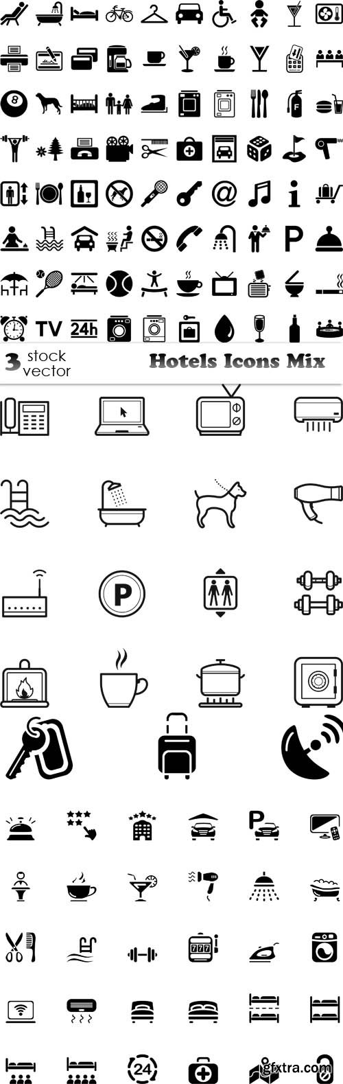 Vectors - Hotels Icons Mix