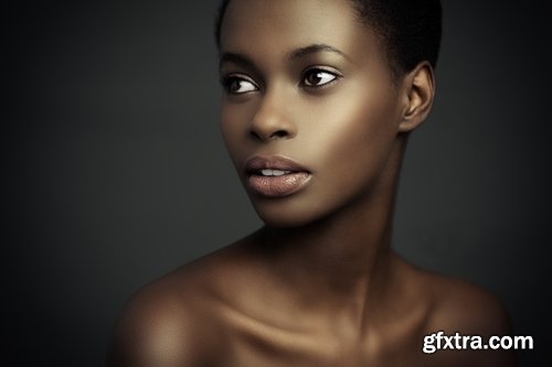 Collection of a beautiful African-American model mulatto dark skinned girl 25 HQ Jpeg