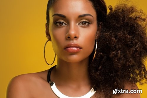 Collection of a beautiful African-American model mulatto dark skinned girl 25 HQ Jpeg