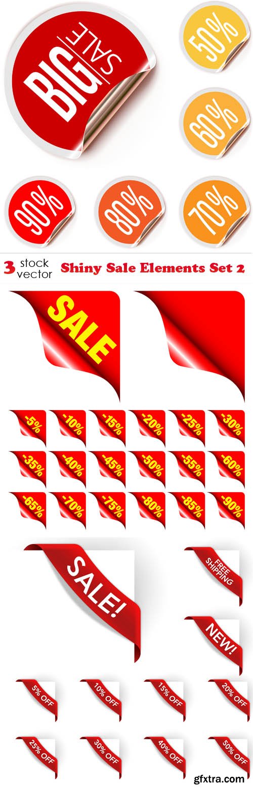 Vectors - Shiny Sale Elements Set 2