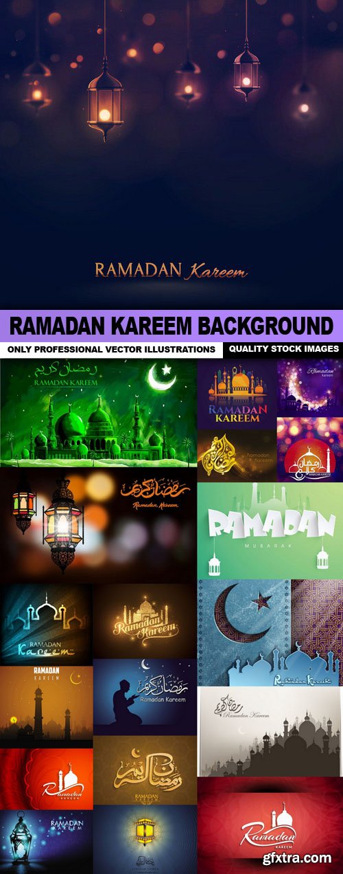 Ramadan Kareem Background - 20 Vector