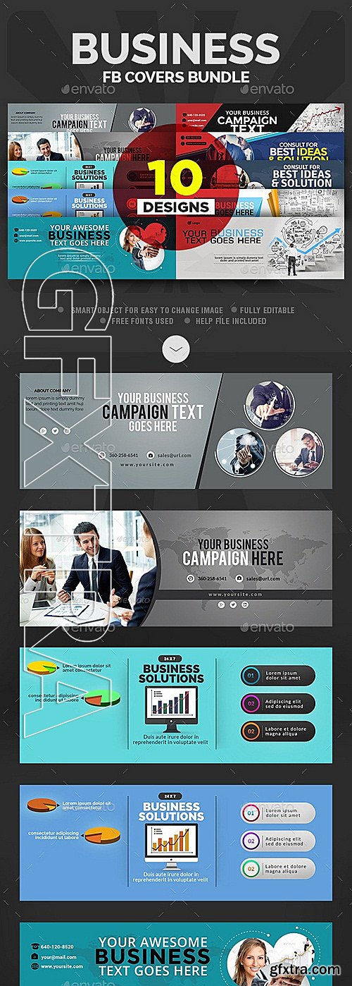 GraphicRiver - Business Facebook Covers Bundle - 10 Designs 11975881