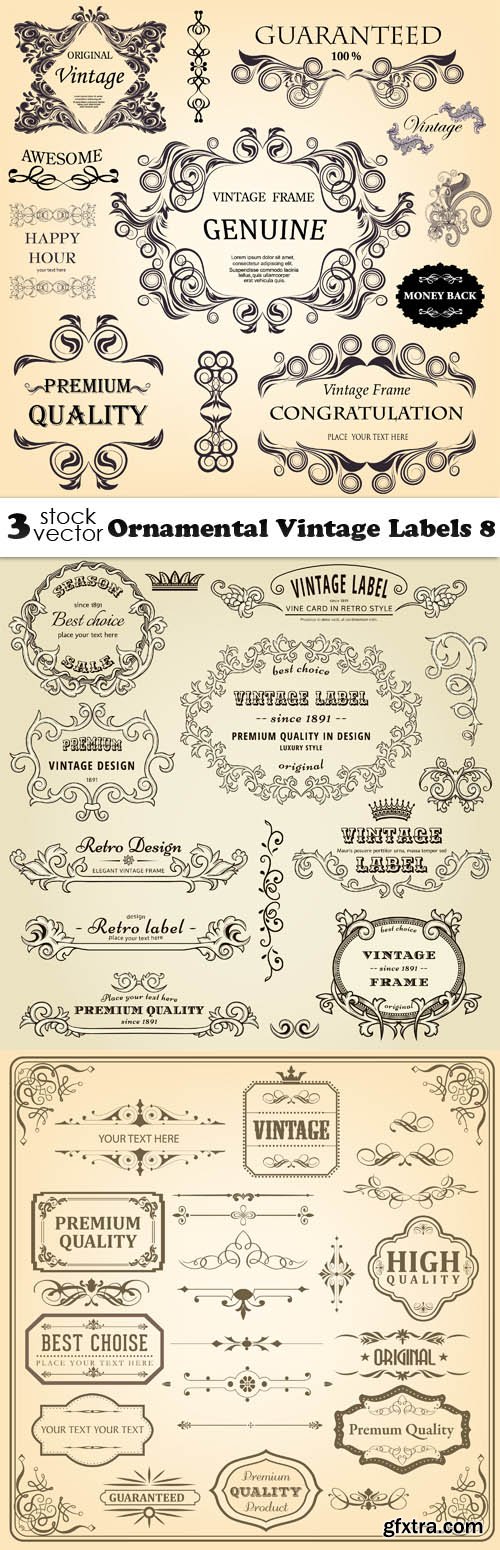 Vectors - Ornamental Vintage Labels 8