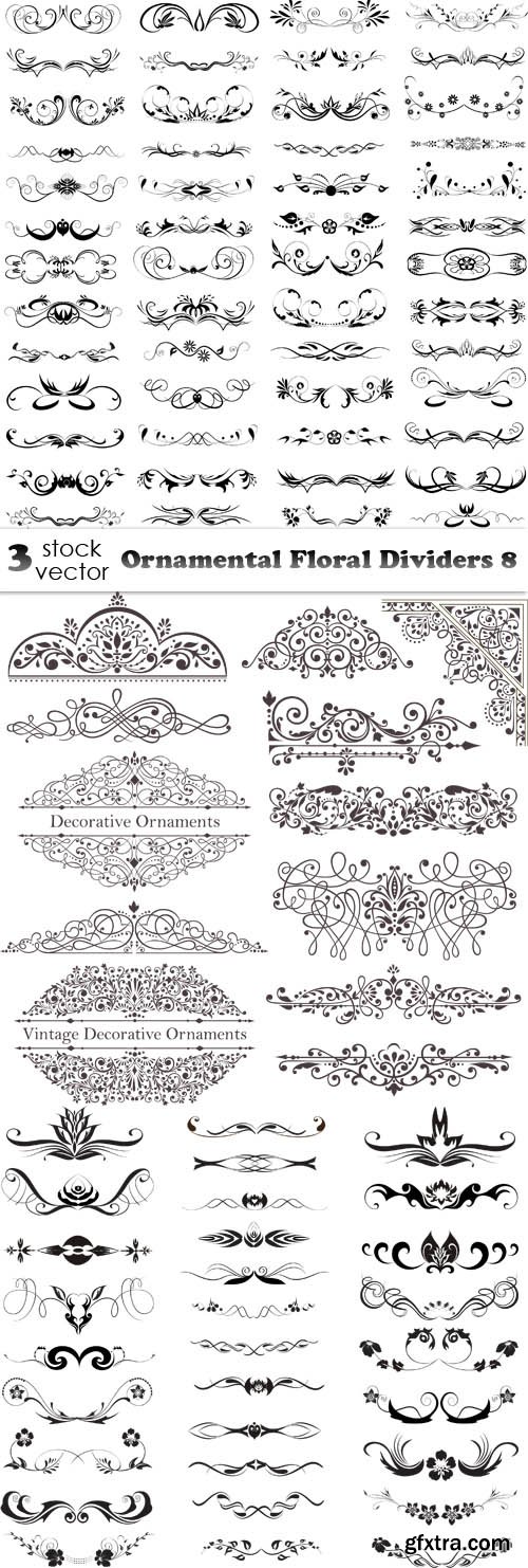 Vectors - Ornamental Floral Dividers 8