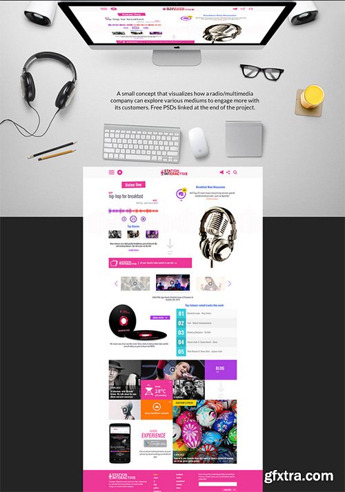 PSD Web Template - Station Interactive - Multimedia Web Theme