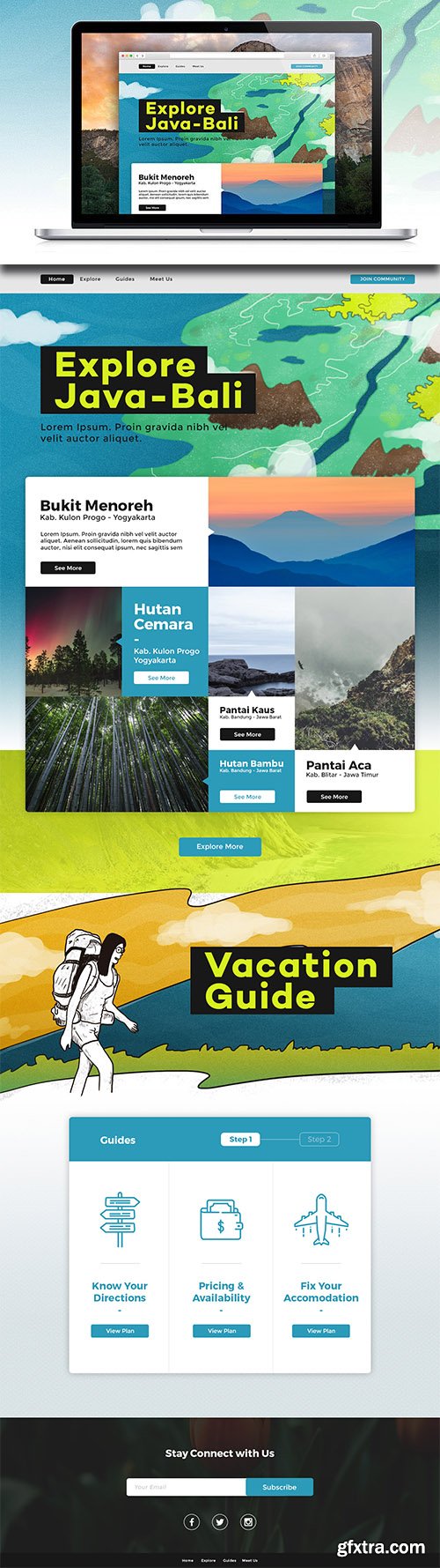 PSD Web Template - Explore Java Bali