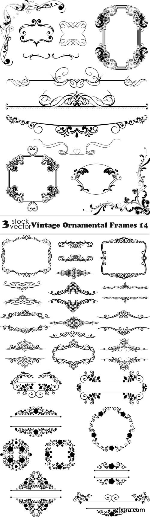 Vectors - Vintage Ornamental Frames 14