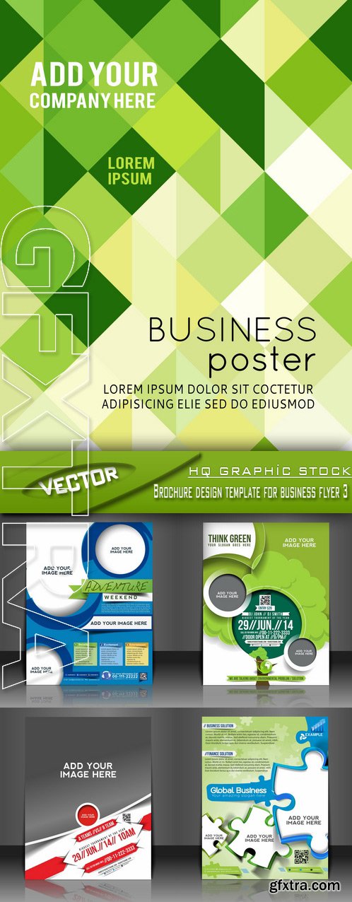 Stock Vector - Brochure design template for business flyer 3