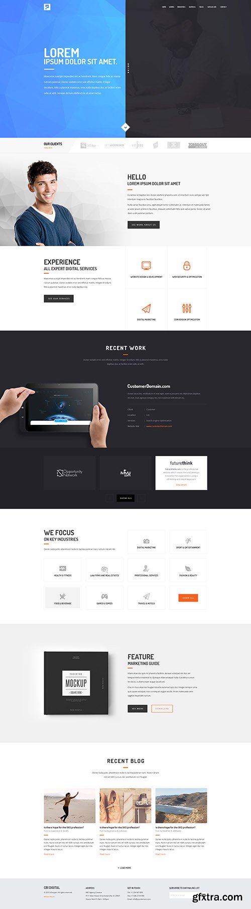 PSD Web Template - Creative Agency - Landing Page 2015