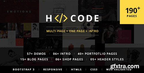 ThemeForest - H-Code | Multi-Purpose One/Multi Page Template - 11717596