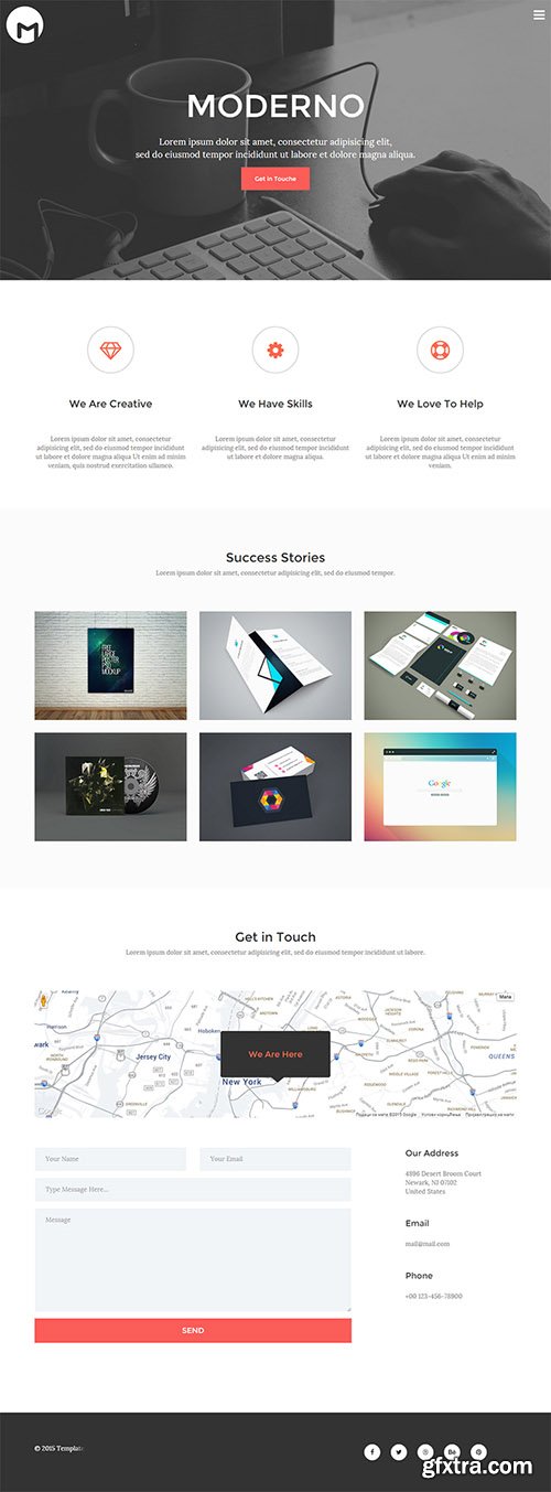 HTML5 & PSD Web Template - Moderno