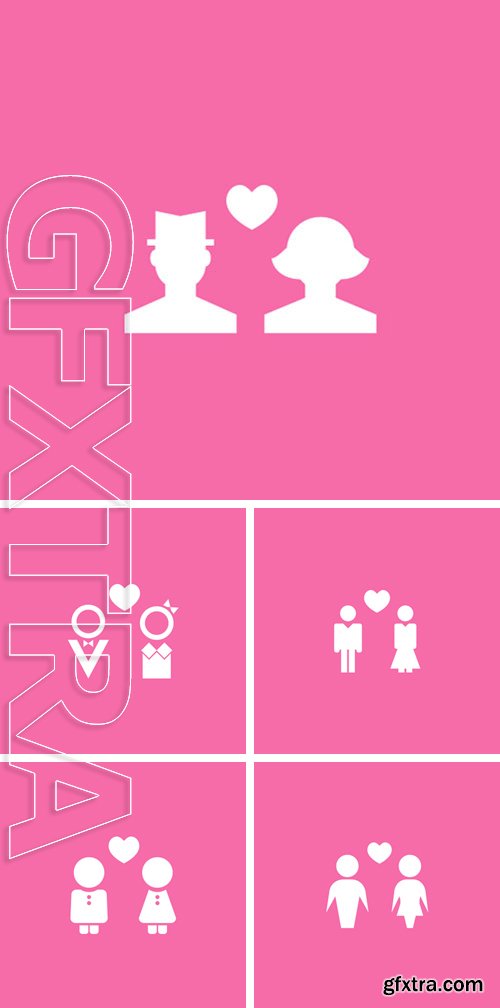 Stock Vectors - Couple in Love Background