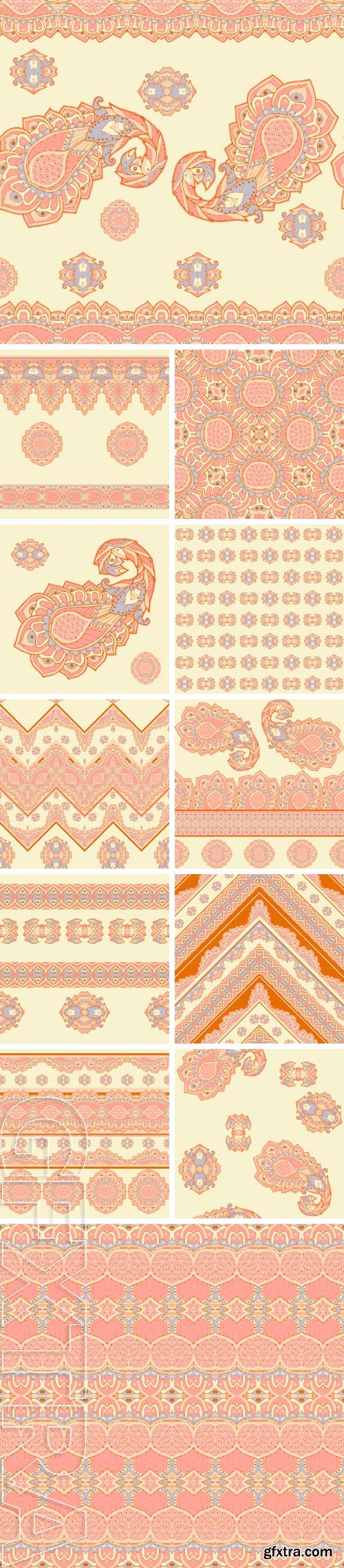 Stock Vectors - Seamless pattern based on traditional Asian elements Paisley