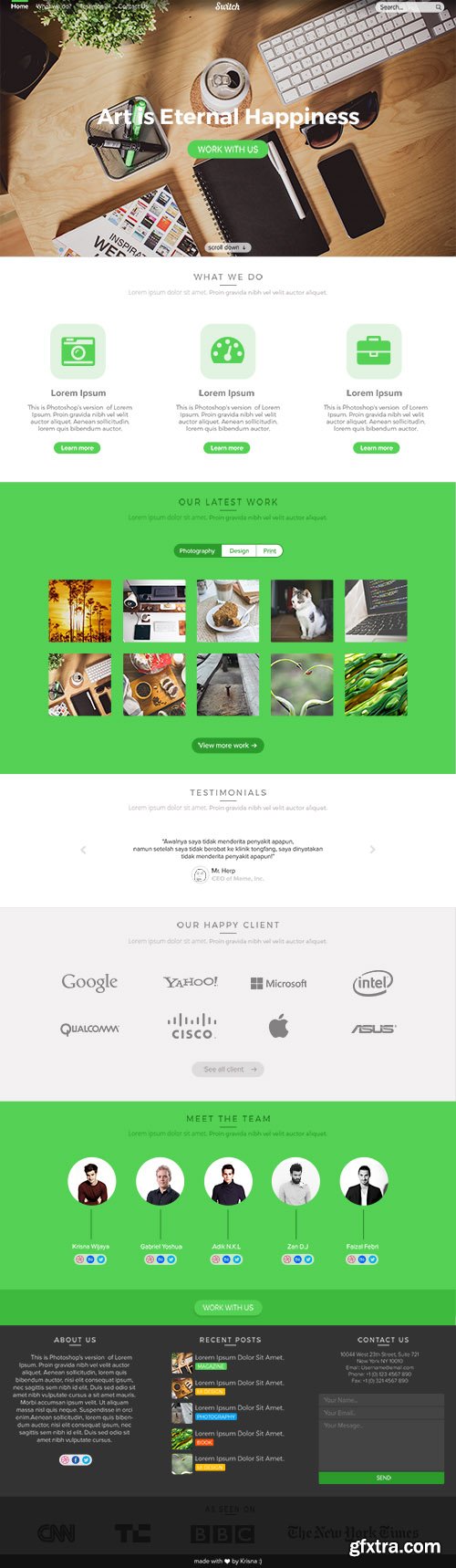 PSD Web Template - Swicth - Multi-Purpose One Page Theme