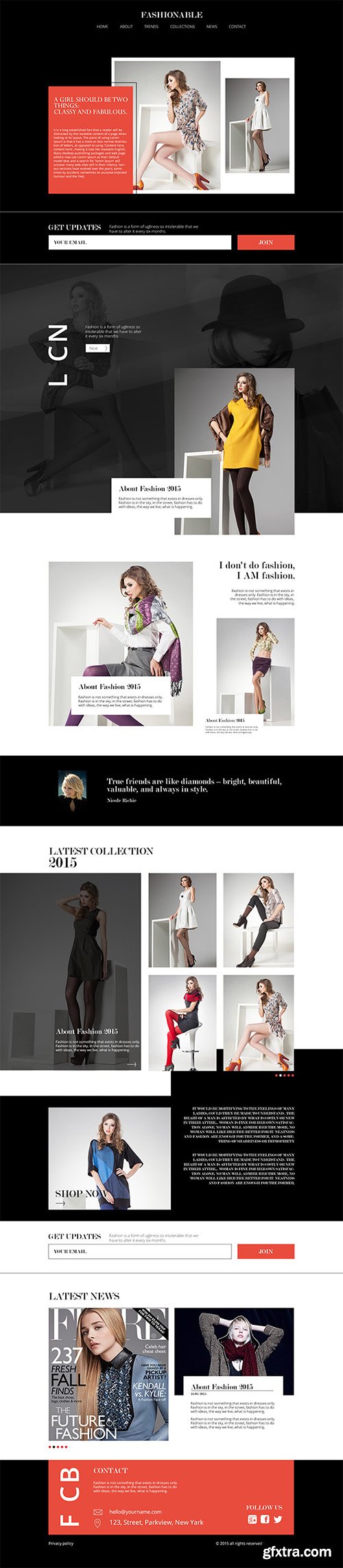 PSD Web Template - Fashionable - Fashion Theme