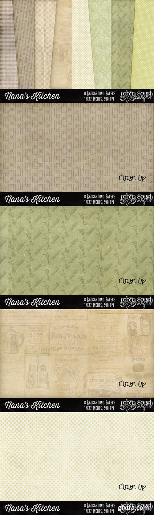 Nana's Kitchen Digital Paper Pack - CM 141019