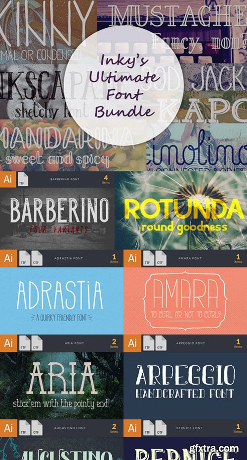 Ultimate Font Bundle: 52 Beautiful OpenType Fonts worth $1,530