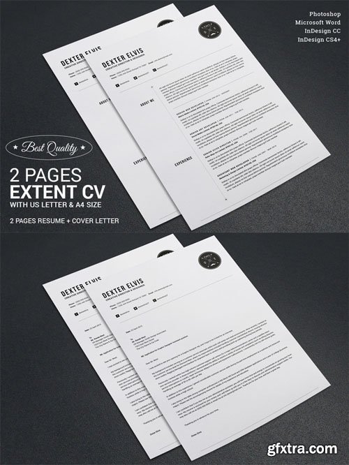 2 Pages Full Extent Resume CV - CM 274926