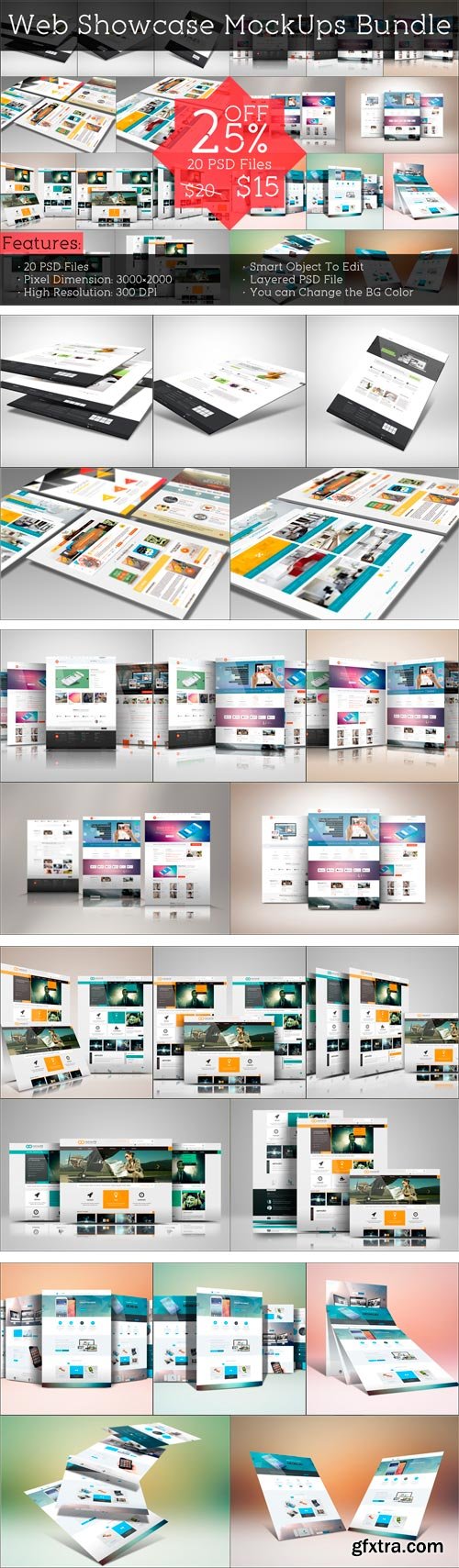 CM 21699 - Web Showcase MockUps Bundle