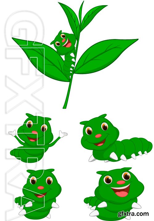 Stock Vectors - Cute caterpillar cartoon