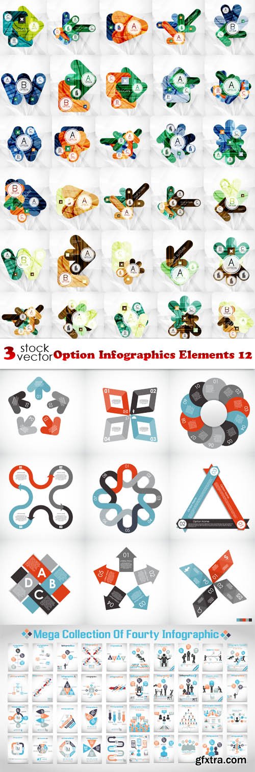 Vectors - Option Infographics Elements 12