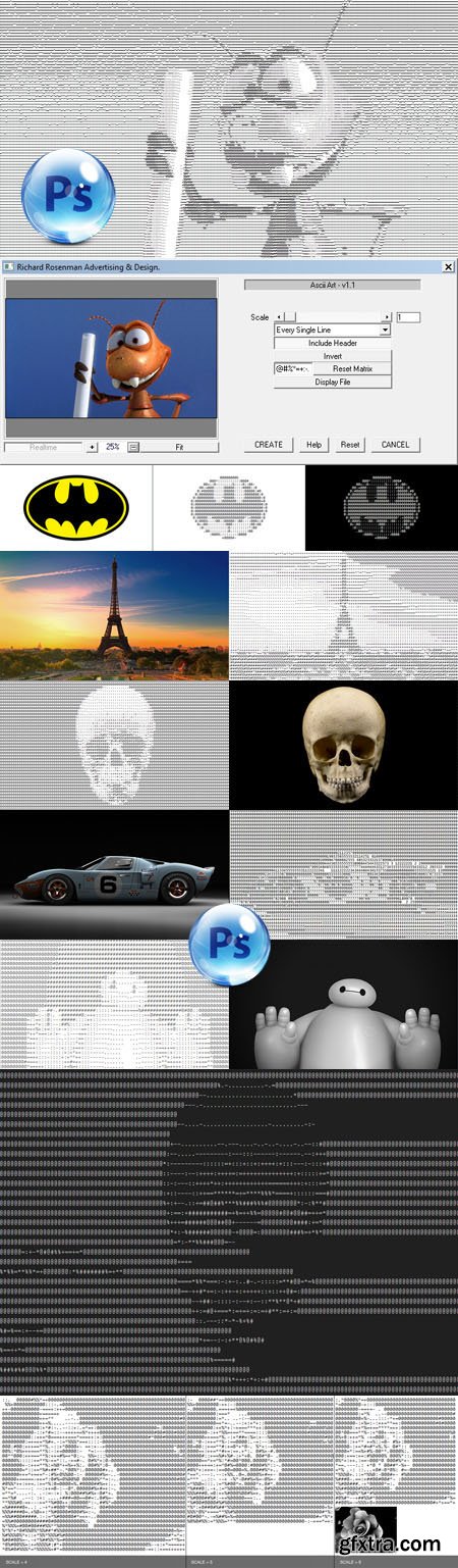 Ascii Art 1.1 Plugin for Adobe Photoshop