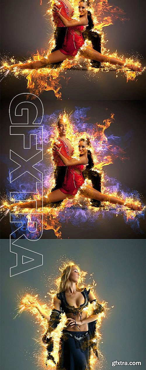 GraphicRiver - AfterBurn 3 Photoshop Action 11993889