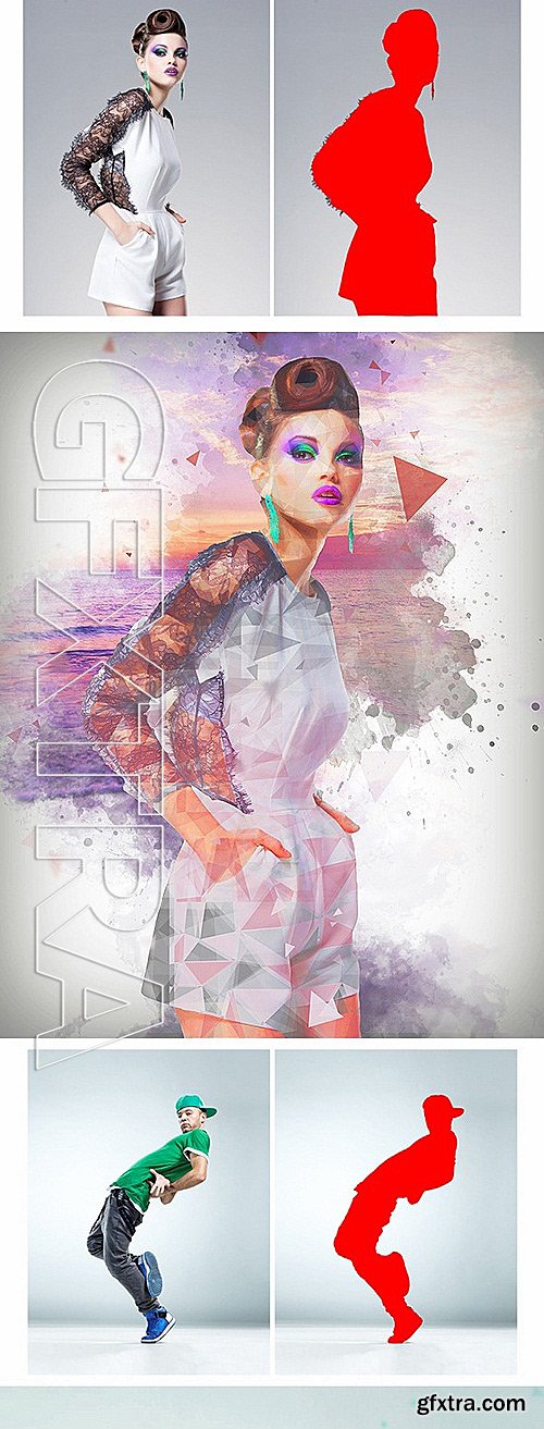 GraphicRiver - PolyEx Photoshop Action 11989540