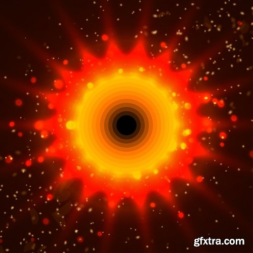 Collection of vector picture planet solar system space star 25 Eps